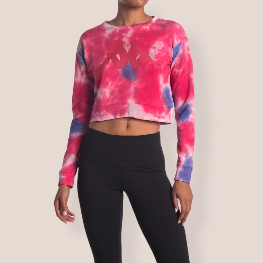 Kappa Galz Tie Dye Cropped Sweatshirt - Picture 2 of 3